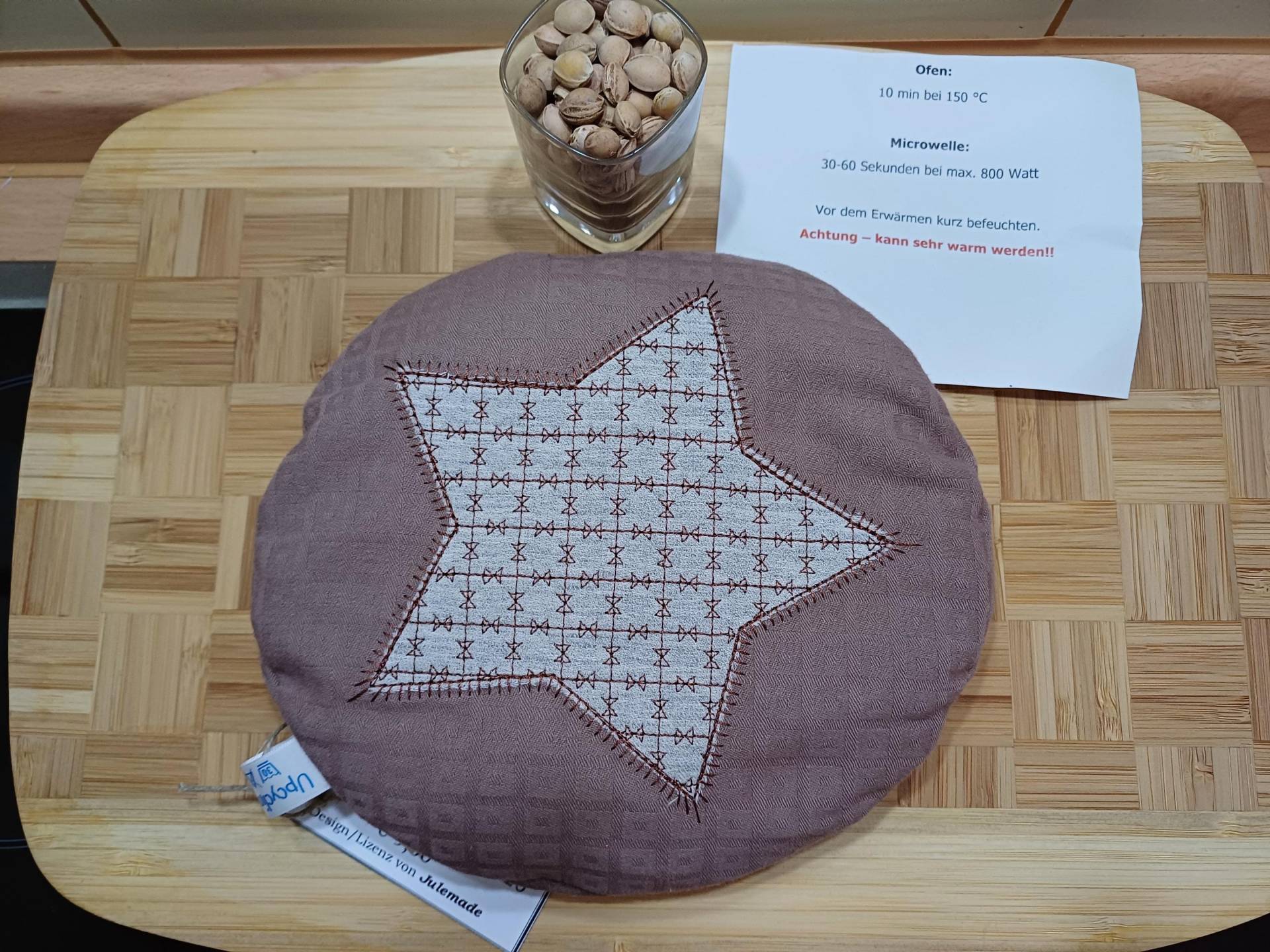 Handliches Kirschkernkissen Mit Bestickter Hülle - Handarbeit Unikat Braun #271 Handliches Kirschkernkissen Mit Bestickter Hülle - Handarbeit Unikat Braun #271 von Etsy - UpcyclingbyPaMue