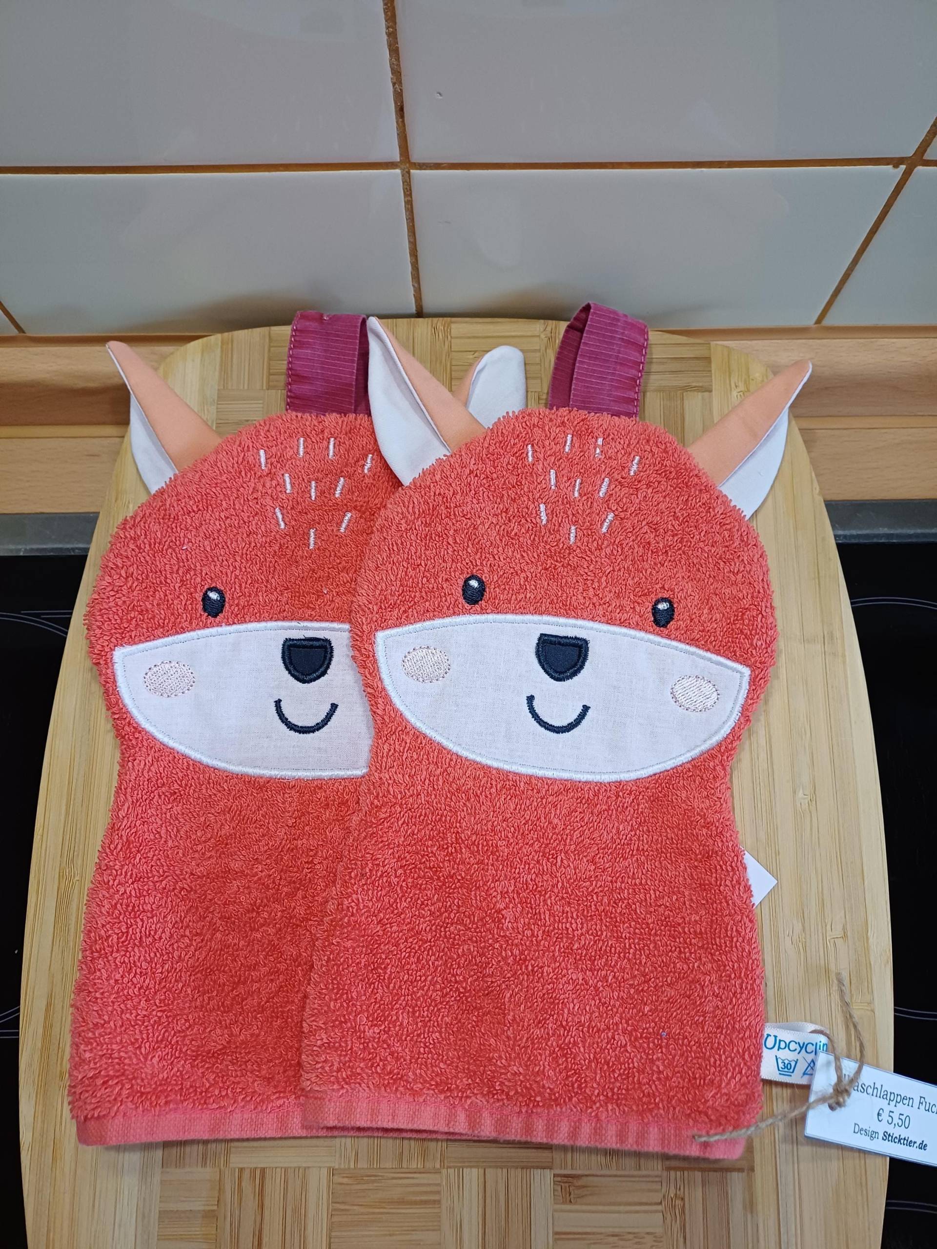 Tier-Waschlappen Fuchs Orange - Upcycling Unikat Handarbeit #649 Tier-Waschlappen Fuchs Orange - Upcycling Unikat Handarbeit #649 von Etsy - UpcyclingbyPaMue