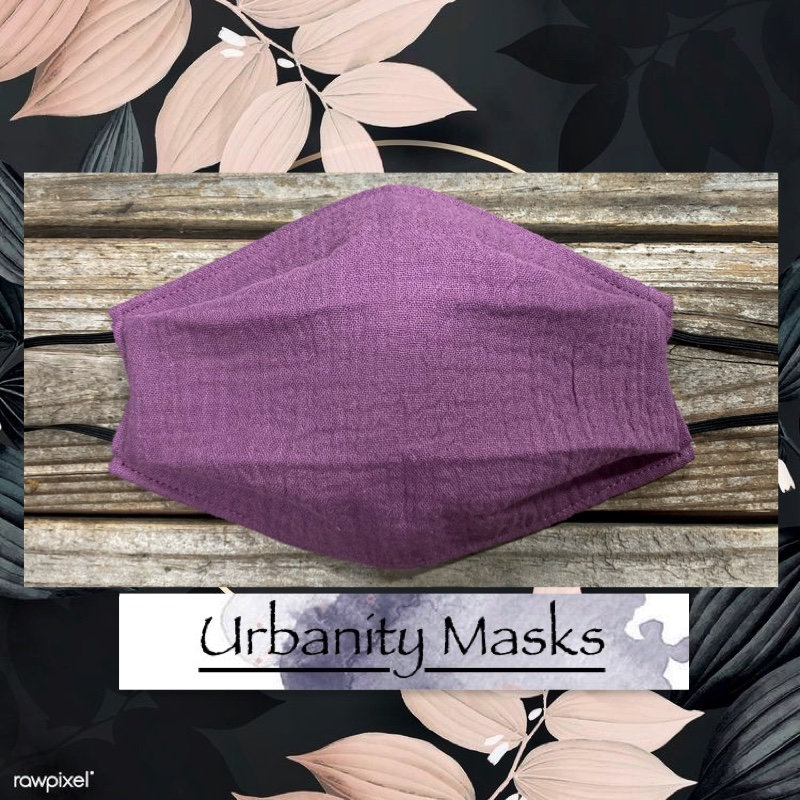 Lila Gaze Baumwollmaske von Etsy - UrbanityMasks