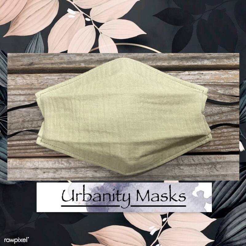 Salbei Grün Gaze Maske von Etsy - UrbanityMasks