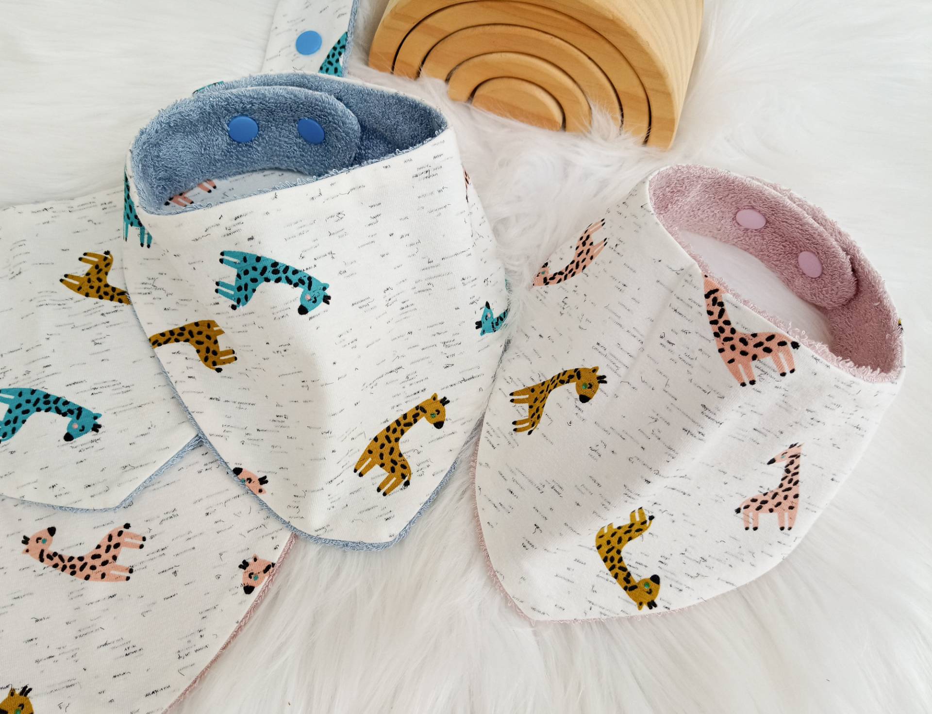 Bandana Baby Lätzchen, Giraffe Baumwolle Sabber Lätzchen Für Zwillinge, Spucktuch Tiere, Baby-Dusche-Geschenk von Etsy - VeraVida