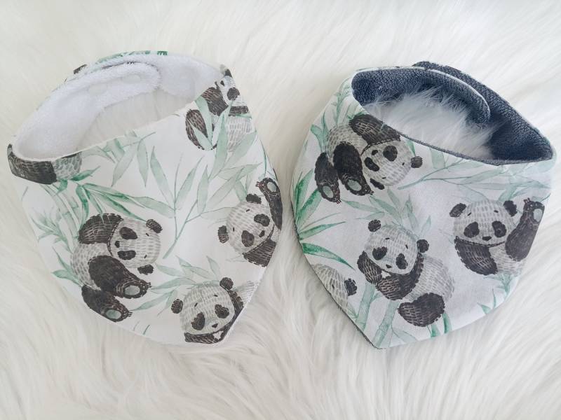 Bandana Baby Lätzchen, Panda Bär Geschenk, Baumwolle Lätzchen Für Kind, Sabber Jungen, Spucktuch Tiere, Neugeborene Bambus Frottee von Etsy - VeraVida