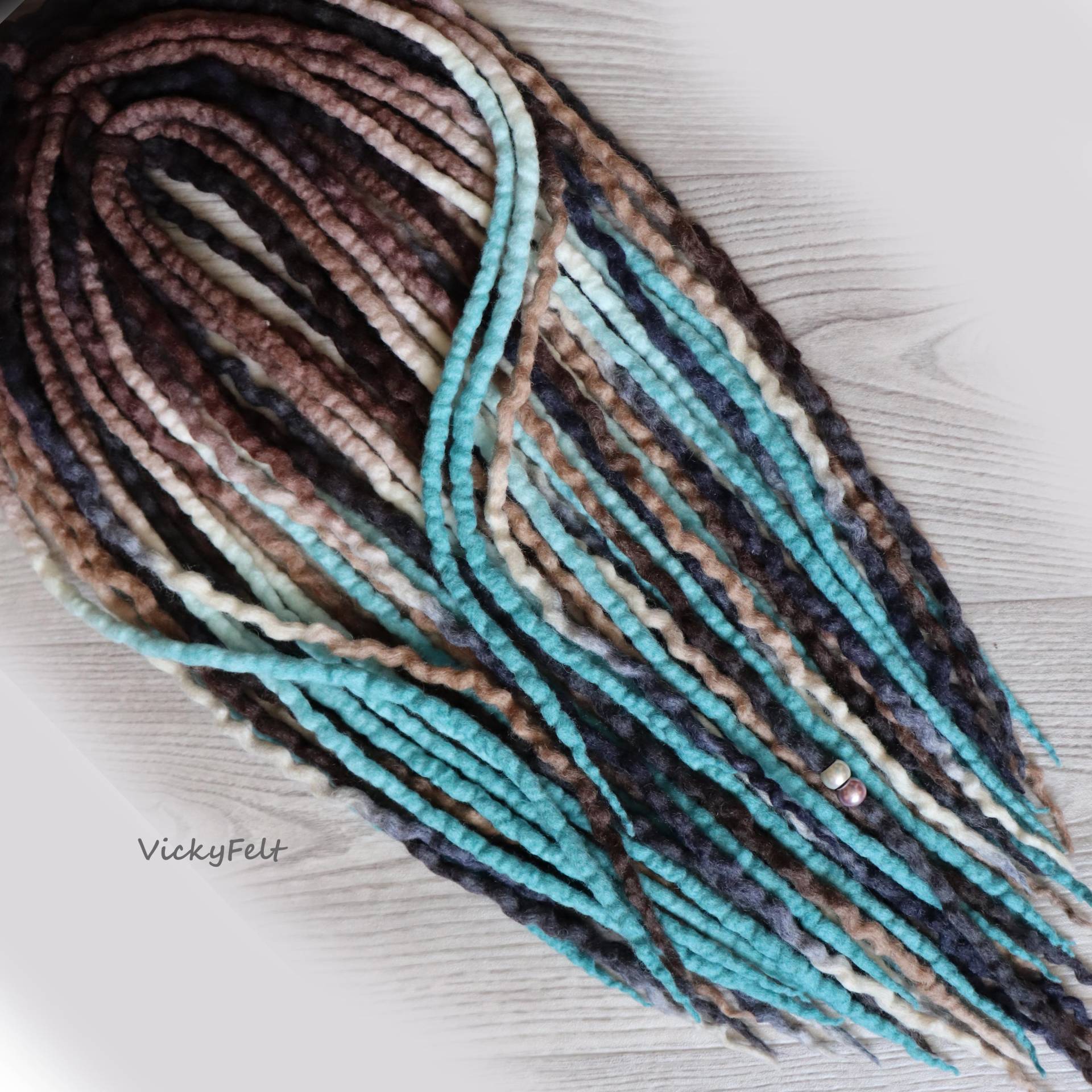 14 To 32" De Wool Dreads Komplettes Set Dreadlocks Erweiterungen "Blaue Feder" Ombre Braun Mit Wurzeln | Schwarz Möglich" von Etsy - VickyFelt