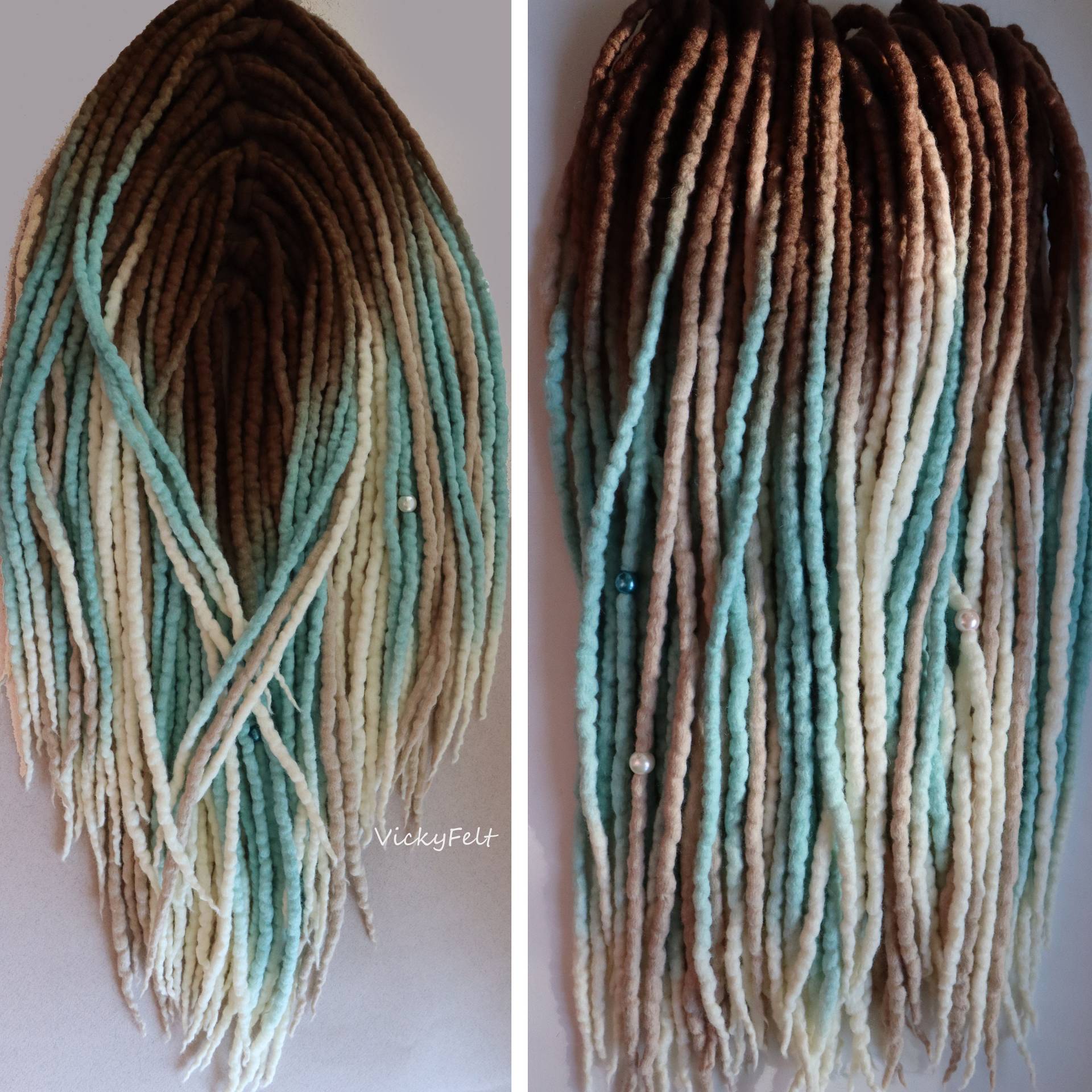 De Ombre Wolle Dreads 15 Bis 60 Stk. Dreadlocks Full Set 14-32 Zoll Doppelend Braune Wurzeln von Etsy - VickyFelt