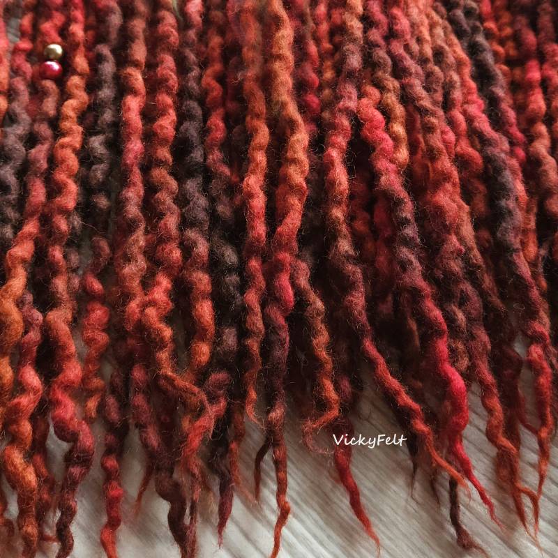 De Wolle Dreads Herbst Set Dreadlocks 10 Bis 60 14 32 Zoll Braun Rot Terracotta von Etsy - VickyFelt