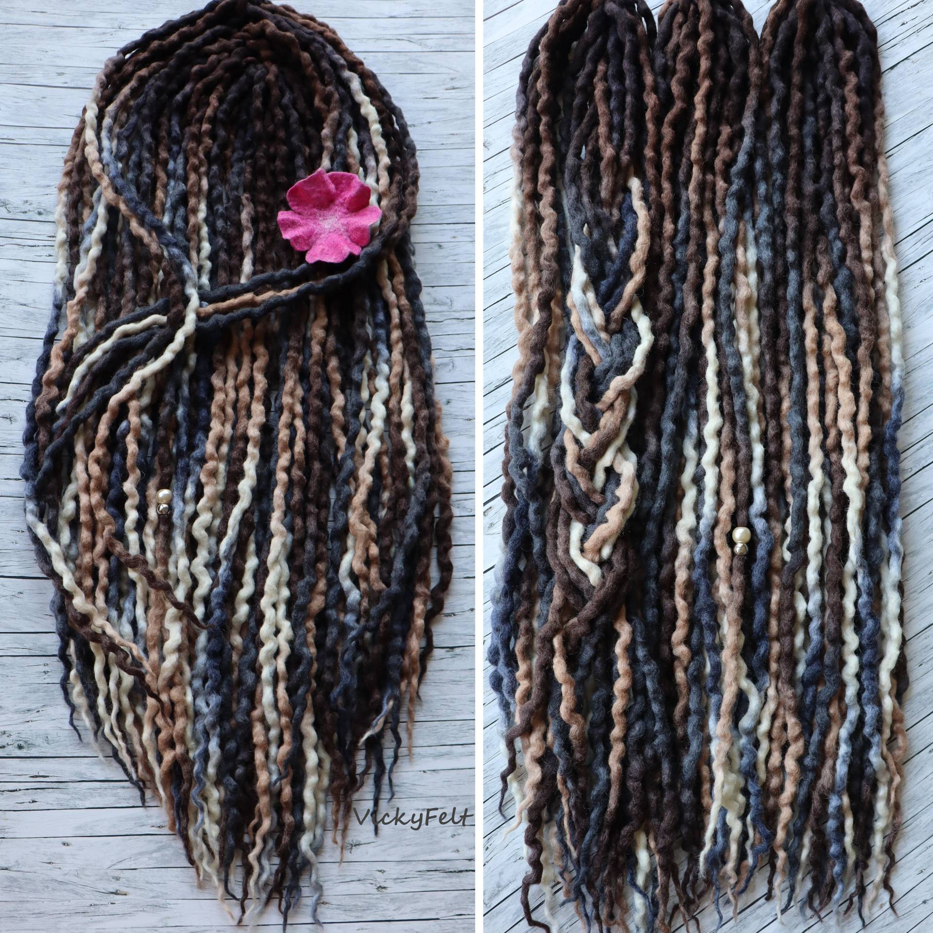 Wolle Für Dreads Dreadlocks Ombre Braun-Wurzeln 10 De Zum Komplettset "Hawk-2" von Etsy - VickyFelt