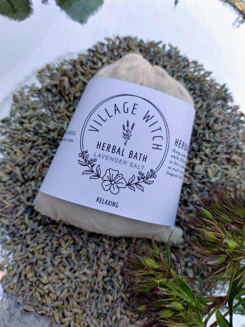 Kräuterbad Lavendel Epsom Salz+ Kräuter +Fizz By Village Witch von Etsy - VillageWitchWellness