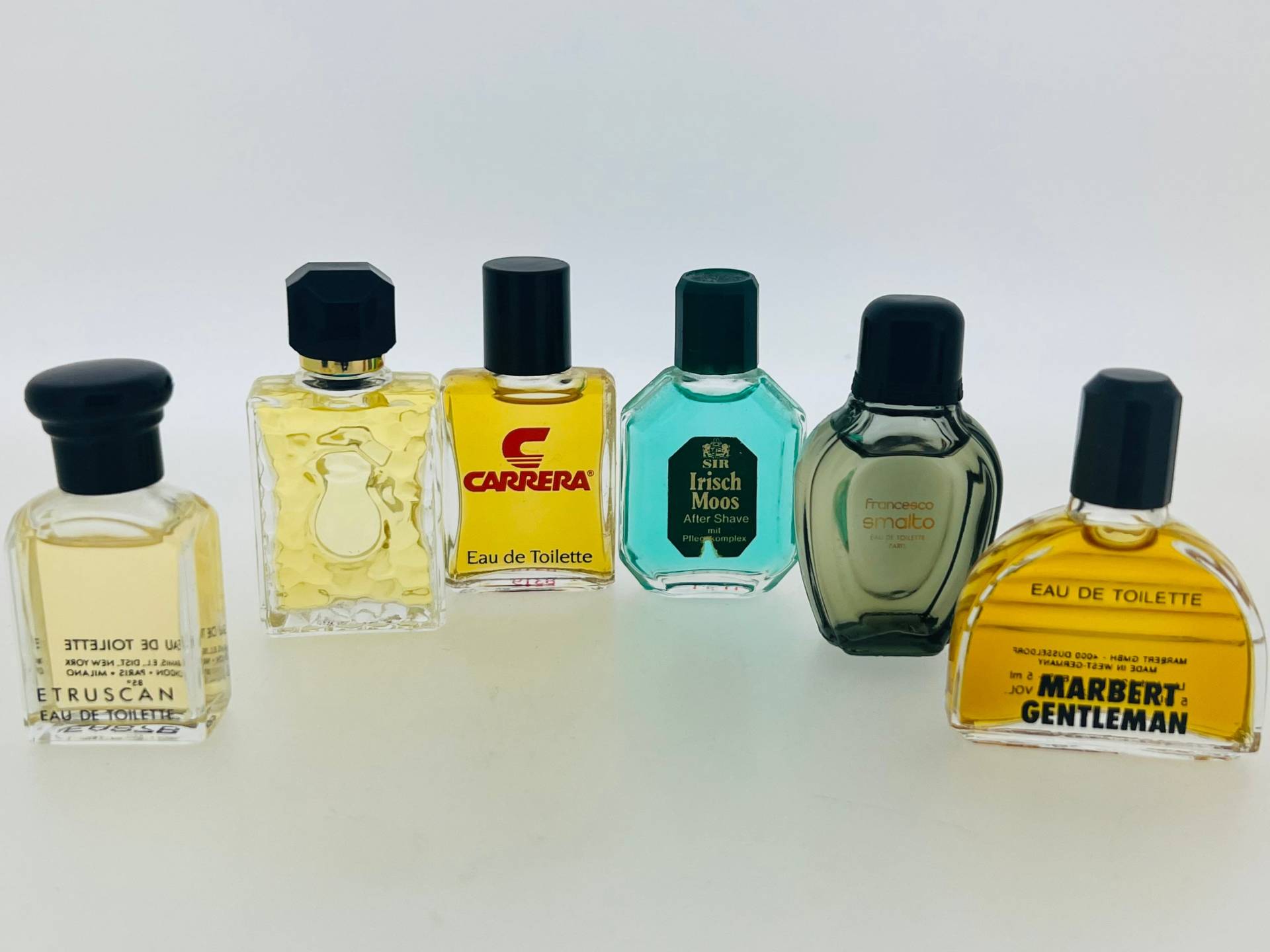 Set 6 Miniatur Parfum, Francesco Smalto, Tuscany Per Uomo Etruscan, Marbert Gentleman, Sir - Irisch Moos 4711 , Carrera, Salvador Dali, 5 Ml von Etsy - VintagGlamour