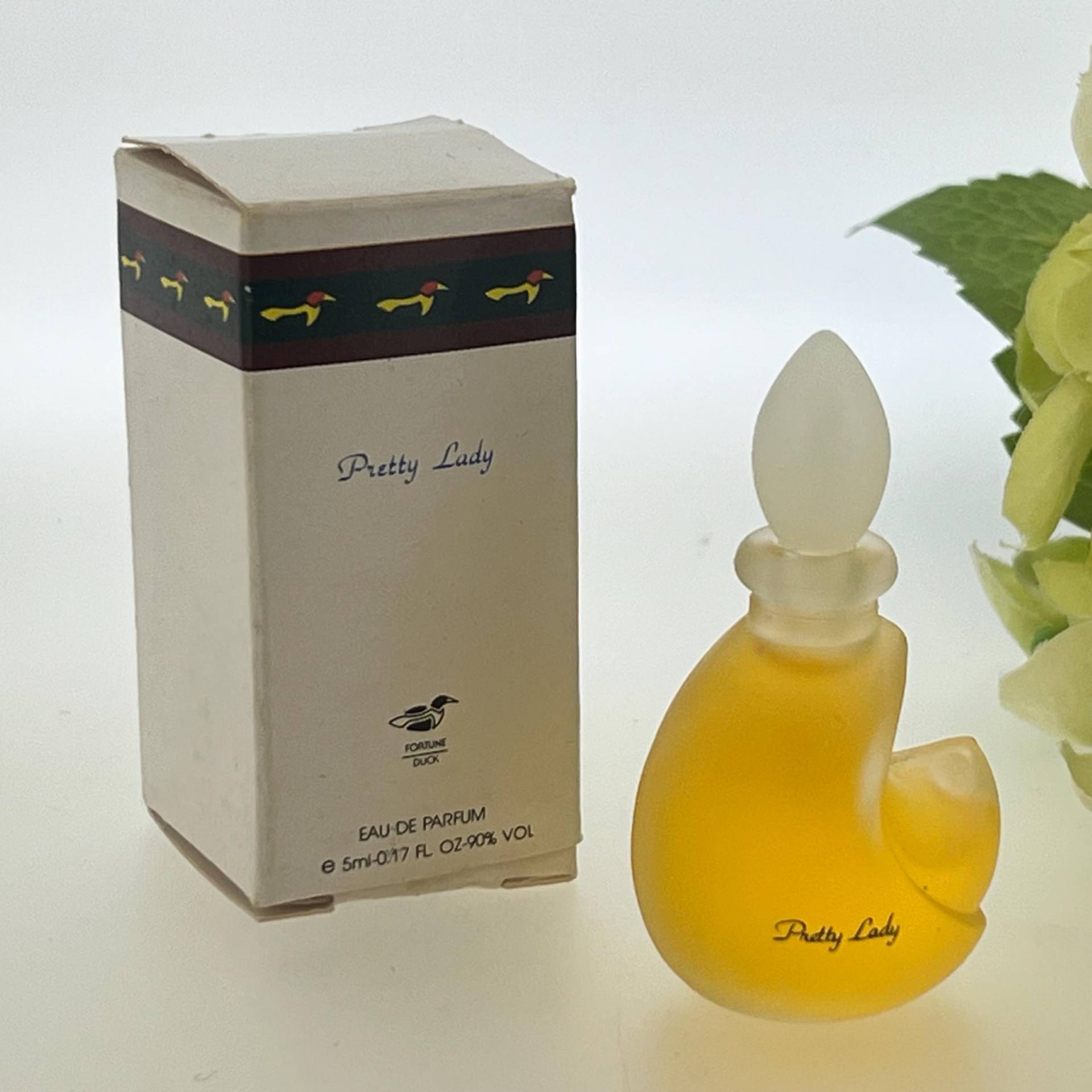 Blumentopf Hübsche Lady Fortune Duck 1990, Blatt, 5 Ml Blumentopf Hübsche Lady Fortune Duck 1990, Blatt, 5 Ml von Etsy - VintagePerfumeShop