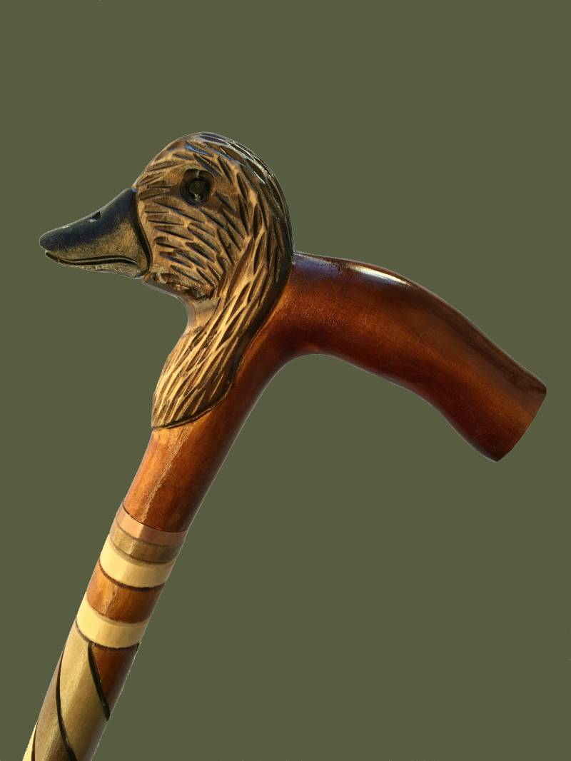 Holz Geschnitztes Tier Ente Walking Cane von Etsy - WINETS