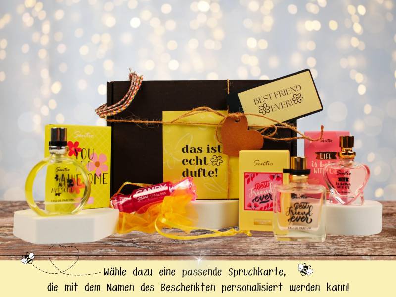 Best Friend Ever Duftbox - 3 Überraschungsparfums, Freundschaftsbänder & Candy Lipgloss, Geschenk Für Die Beste Freundin, Besondere Anlässe von Etsy - WRAPPINGBEES