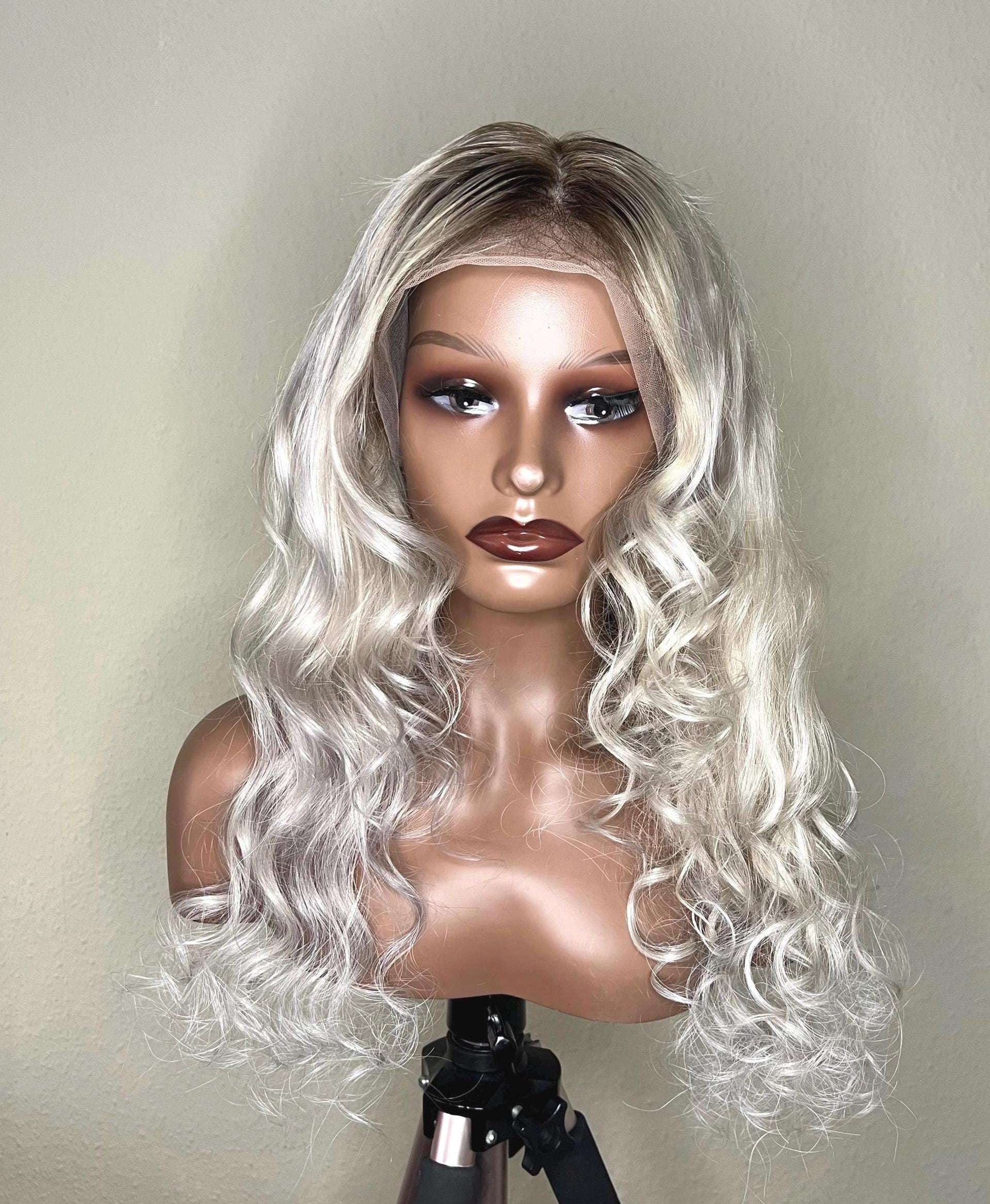 Ice Blonde 100% Human Hair Wig 24 Inch von Etsy - Wamisi