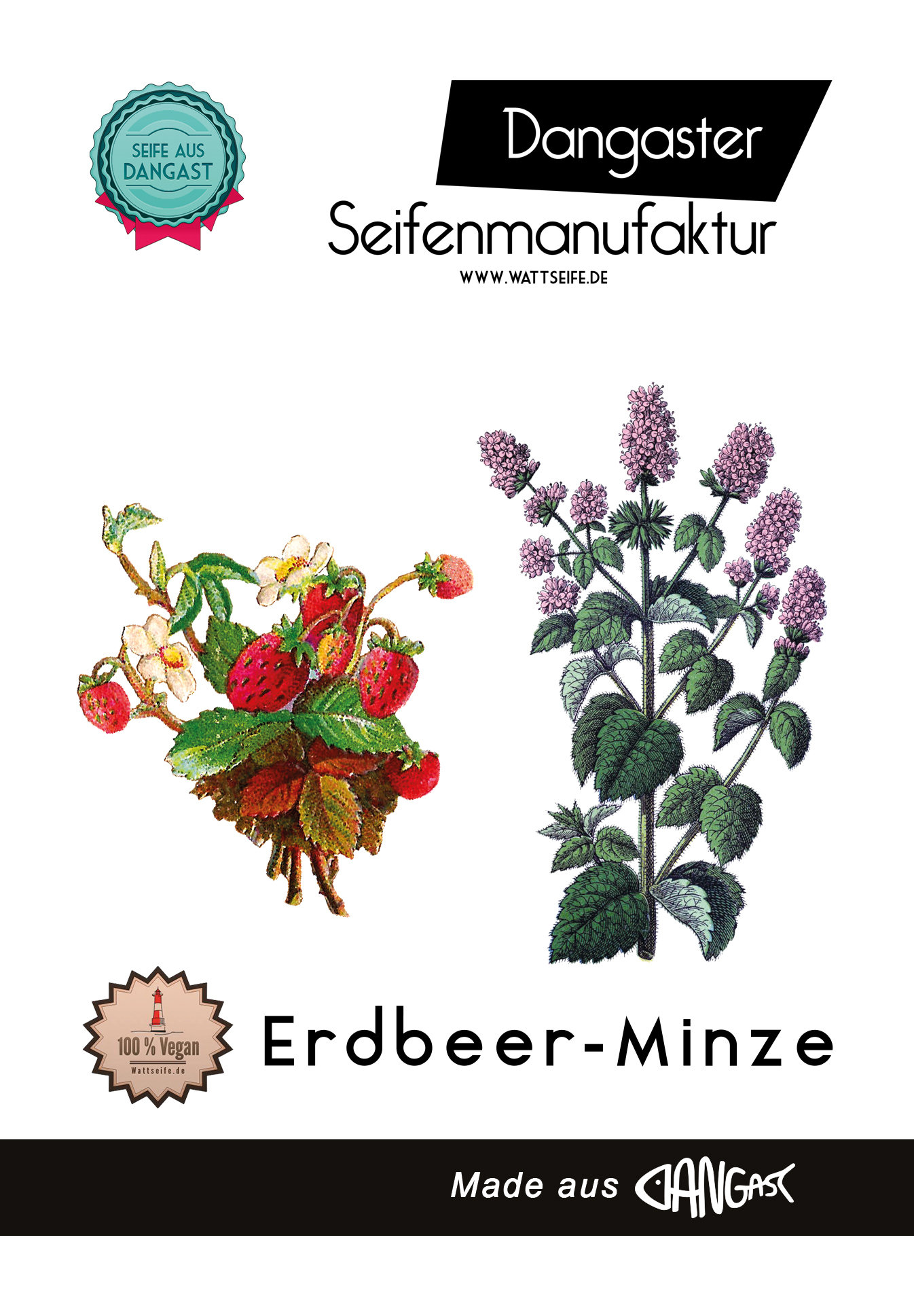 Naturseife | Seife Erdbeer-Minze Palmölfrei Vegan Dangast Soleseife Wattseife Händewaschen Schützt Vor Infektionen [165] von Etsy - Wattseife