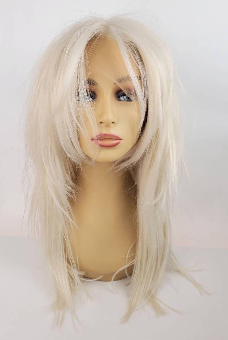 Pale Coole Blonde Lace Front Perücke, Lange Schichtige Helle Spitze Perücken von Etsy - WigCraving