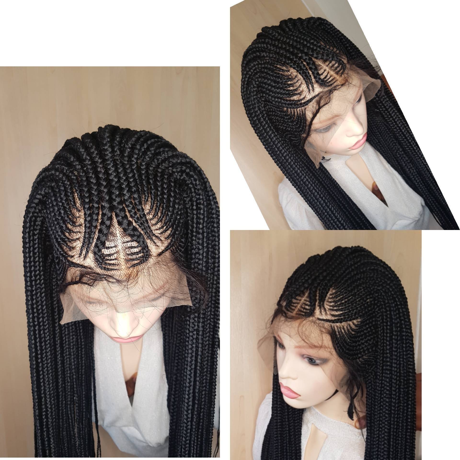 Geflochtene Perücke, Ohr Zu Frontale Geflochtene Spitze Perücke Cornrow Ghana Weben von Etsy - Wigsbyflora