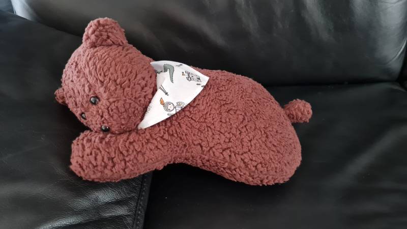 Waschbares Kissen Kuschelkissen Bär, Kuscheltier, Teddybär, Halstuch Viele Farben Zur Auswahl von Etsy - Wollsache