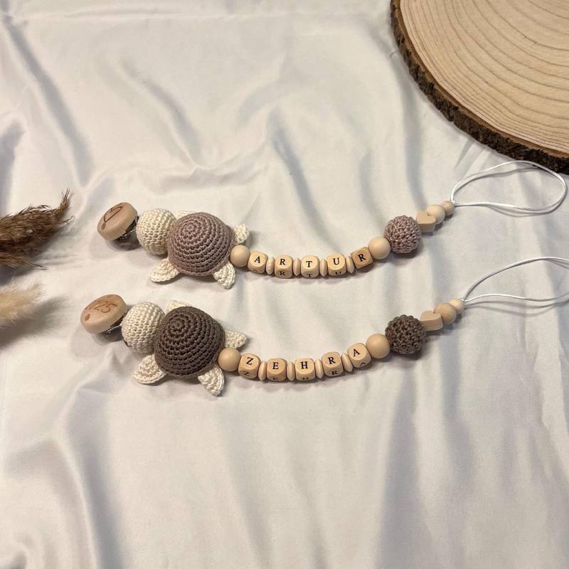 Schnullerkette Personalisiert Spieluhr Schildkröte Baby Kinderwagenkette Schlüsselanhänger von Etsy - WunderherzchenbyAnja