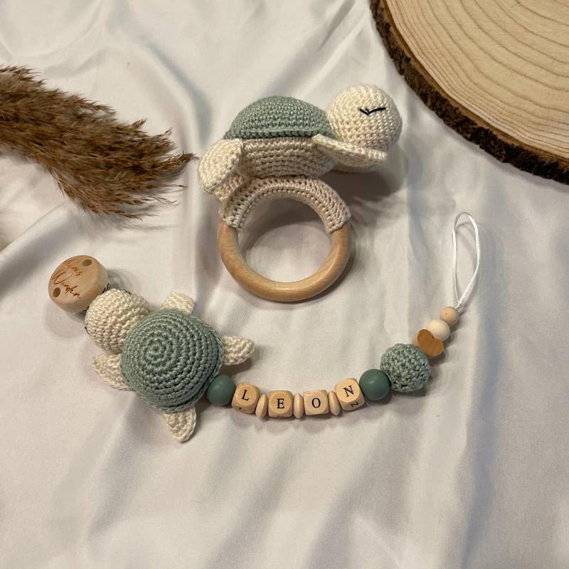 Schnullerkette Personalisiert Spieluhr Schildkröte Baby Kinderwagenkette Schlüsselanhänger von Etsy - WunderherzchenbyAnja