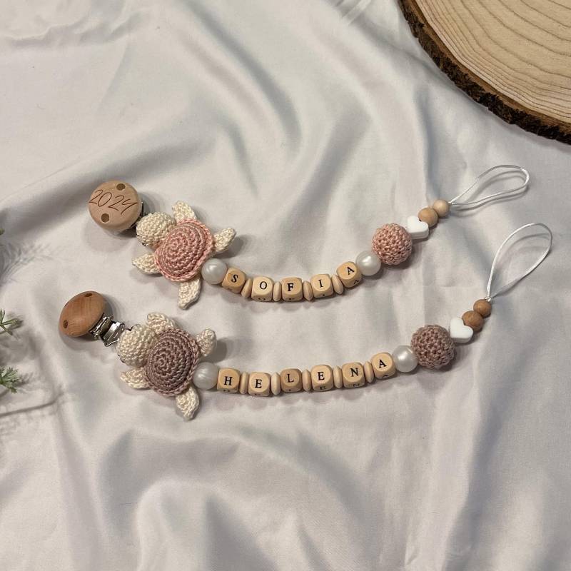 Schnullerkette Personalisiert Spieluhr Schildkröte Baby Kinderwagenkette Schlüsselanhänger von Etsy - WunderherzchenbyAnja