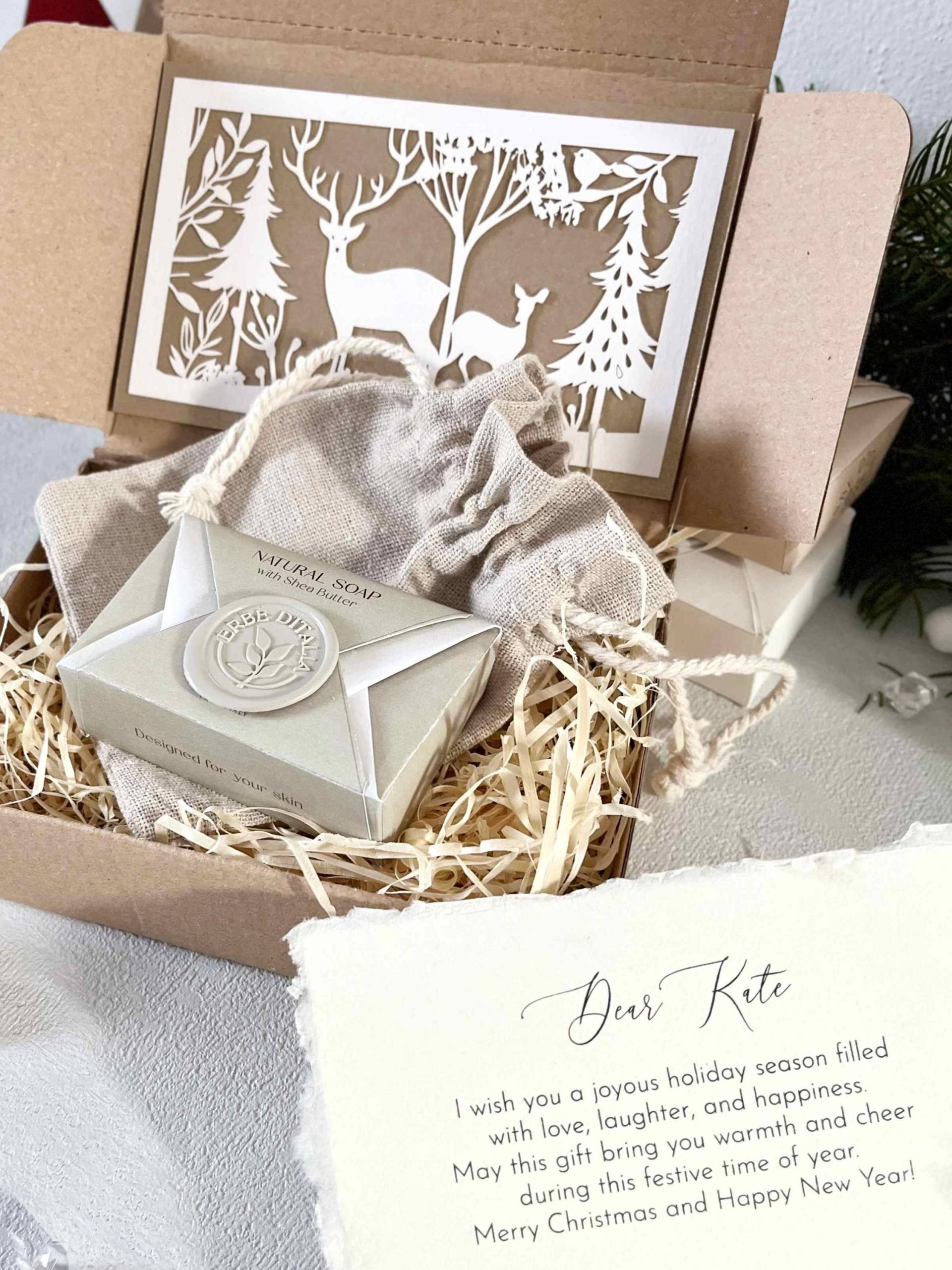 Bio Spa Seifen Geschenkset | Weihnachtsseifen Geschenkbox Individuelle Karte Hautpflege Aus Rein Natürlichen Inhaltsstoffen von Etsy - WunderholzShop