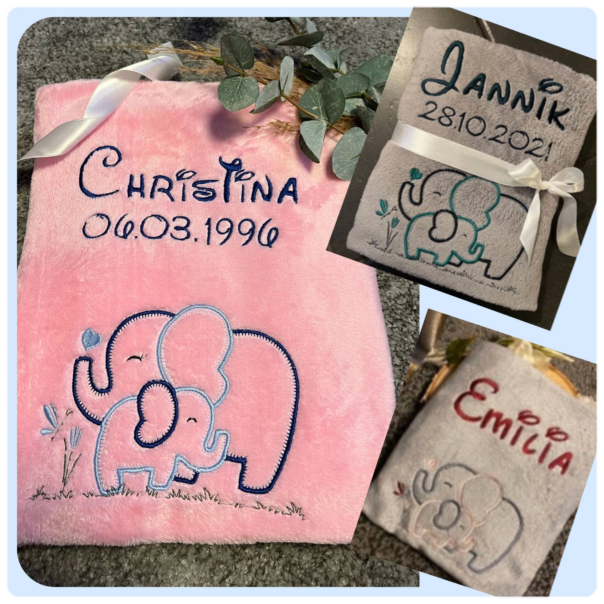 Babydecke „ Elefantenliebe " Personalisierbar Mit Namen Und Weiteren Daten - Decke Babydecke „ Elefantenliebe " Personalisierbar Mit Namen Und Weiteren Daten - Decke von Etsy - Wuselwind