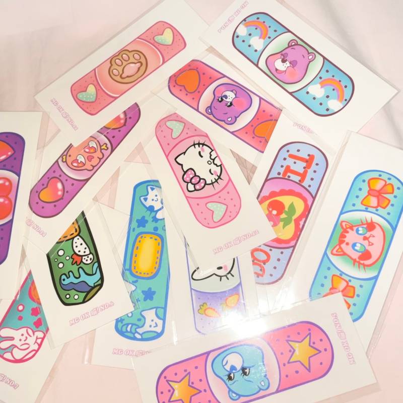 Kawaii Bandaids Tattoo Sticker von Etsy - YasminLand