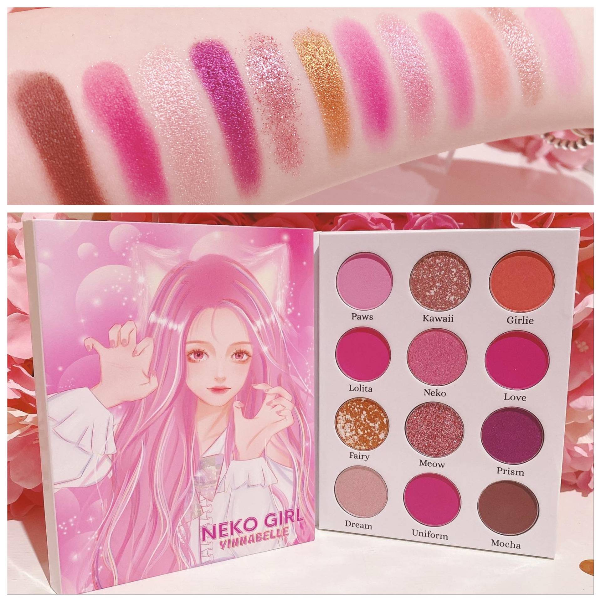 Kawaii Neko Mädchen Rosa Augenschatten Palette von Etsy - Yinnabelle