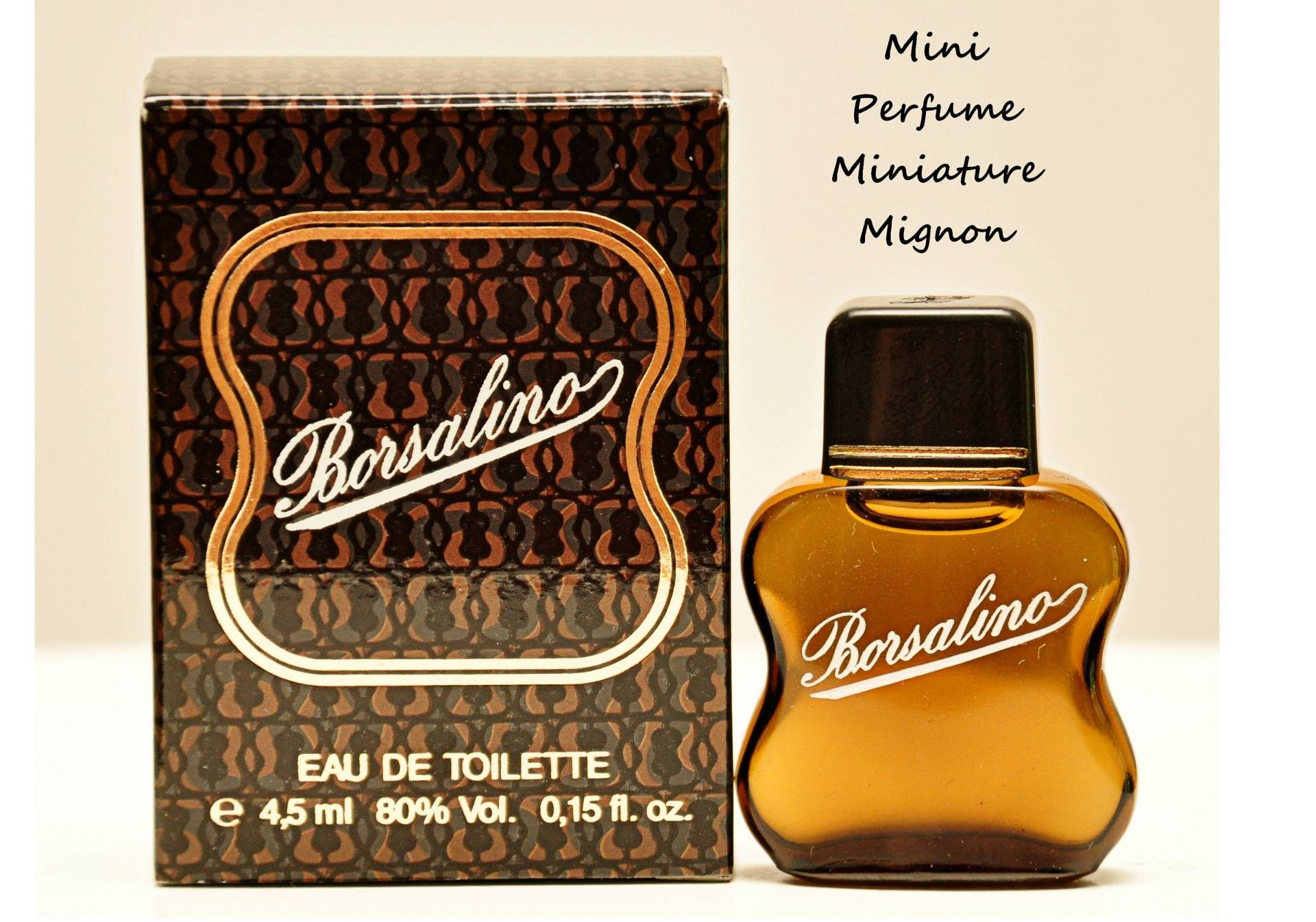 Borsalino Von Eau De Toilette Edt 4, 5 Ml Miniatur Splash Non Spray Herrenparfüm Seltener Jahrgang 1984 von Etsy - YourVintagePerfume