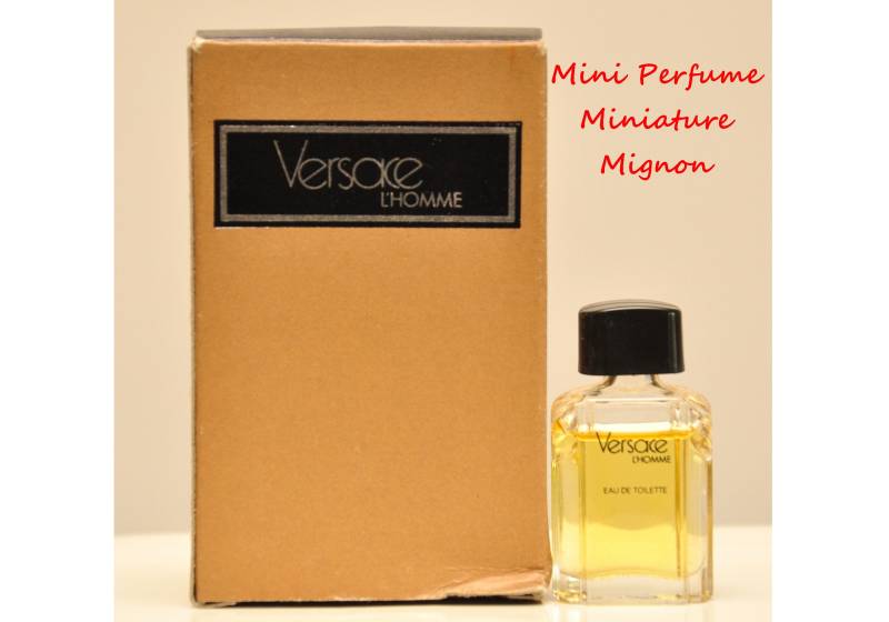 Versace L'homme Eau De Toilette Edt 3, 5 Ml Miniatur Splash Non Spray Herrenparfüm Seltener Jahrgang 1986 von Etsy - YourVintagePerfume