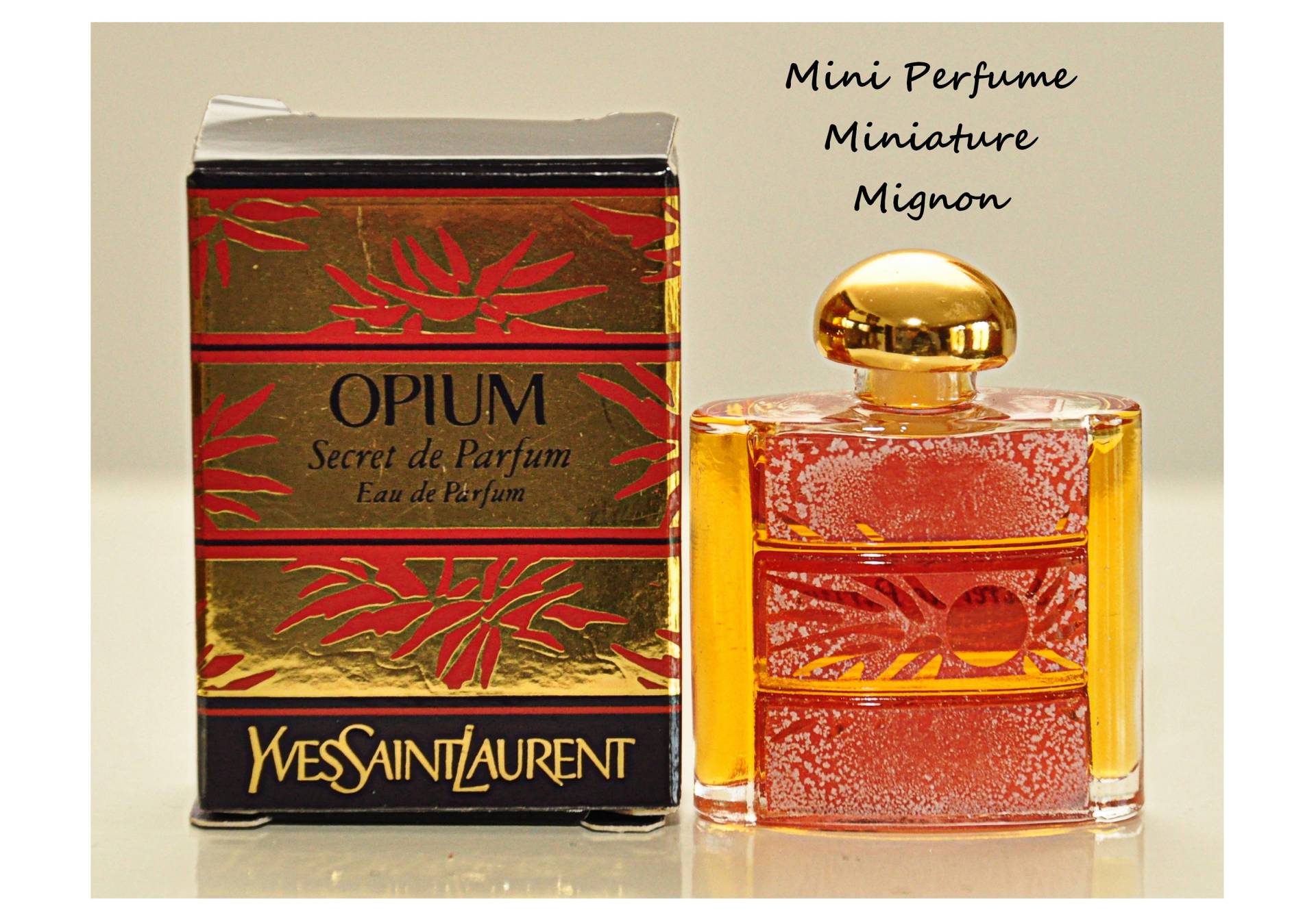 Yves Saint Laurent Opium Secret De Parfum Eau Toilette Edt 3, 5Ml Miniatur Splash Non Spray Damen Parfüm Sehr Selten Vintage 1992 von Etsy - YourVintagePerfume