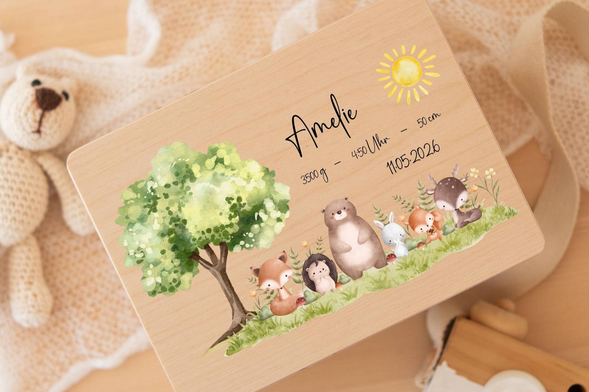 Personalisierte Baby Erinnerungsbox Holz | Personalized Memory Box Taufgeschenk Woodland Keepsake Personalisierte Baby Erinnerungsbox Holz | Personalized Memory Box Taufgeschenk Woodland Keepsake von Etsy - ZauberPrintDesign