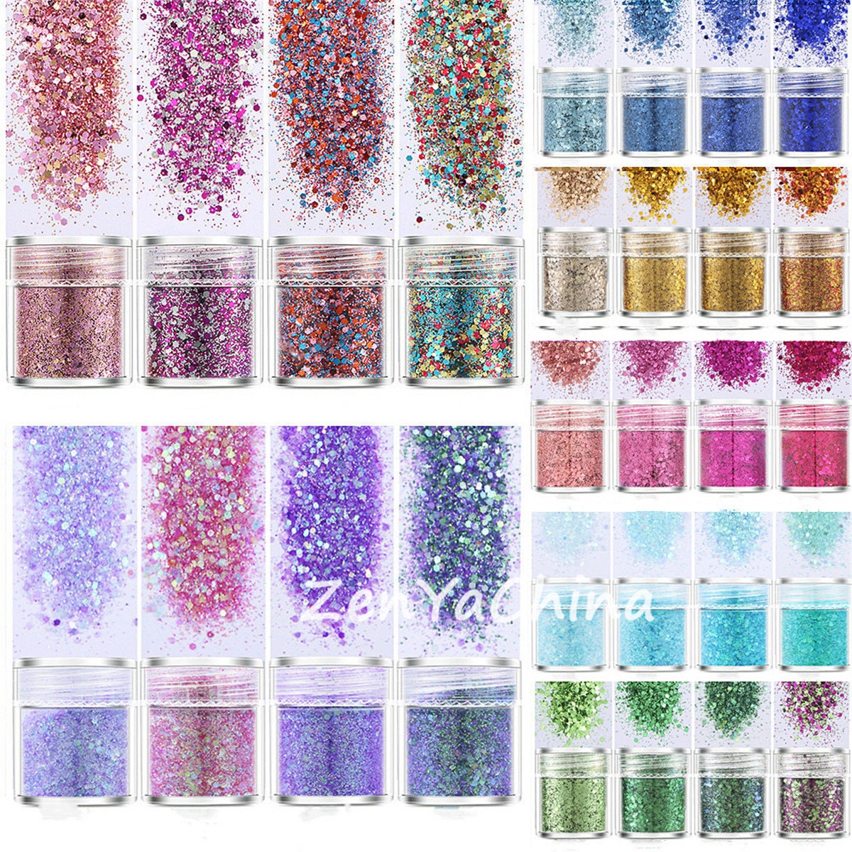 4stk Farbe Superfein Glitzer Puder 1mm Pailletten Mix For Nail Art Diy Uv Epoxidharz Silikonform Gießharz Füllmaterial von Etsy - ZenYaChina