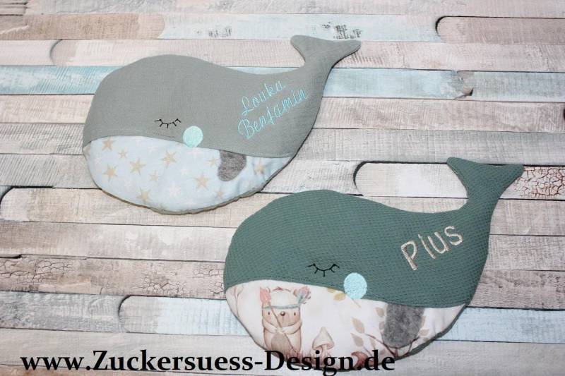 Kreiere Dein Kirschkernkissen Wärmekissen " Kleiner Wal von Etsy - ZuckersuessDesign