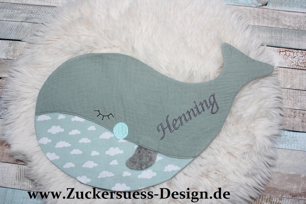 Kreiere Dein Schmusetuch " Kleiner Wal von Etsy - ZuckersuessDesign