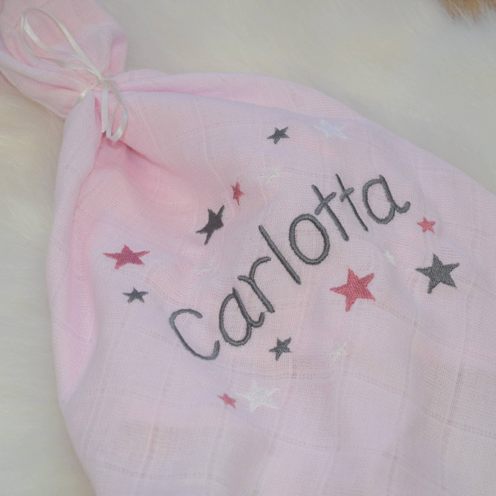 Bio Spucktuch/Stoffwindel /Mulltuch Rosa Mit Namen + Sternen Bio Spucktuch/Stoffwindel /Mulltuch Rosa Mit Namen + Sternen von Etsy - ZwergenWunschland