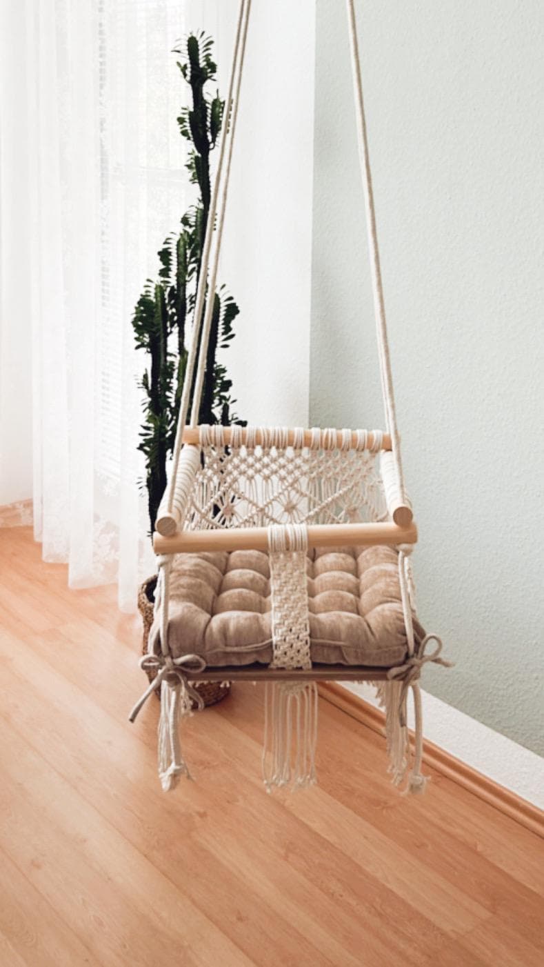 Makramee Baby Schaukel, Handgemacht Boho Hängematte Kinderzimmer Deco, Indoor Schaukel, Macramee Swing Makramee Baby Schaukel, Handgemacht Boho Hängematte Kinderzimmer Deco, Indoor Schaukel, Macramee Swing von Etsy - annysunique