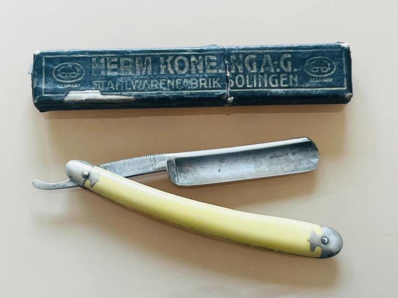 Antikes Rasiermesser, Baas Solingen Germany, Herm Konejung A G, Straight Razor, Rasiermesser von Etsy - antiquestoreAlex