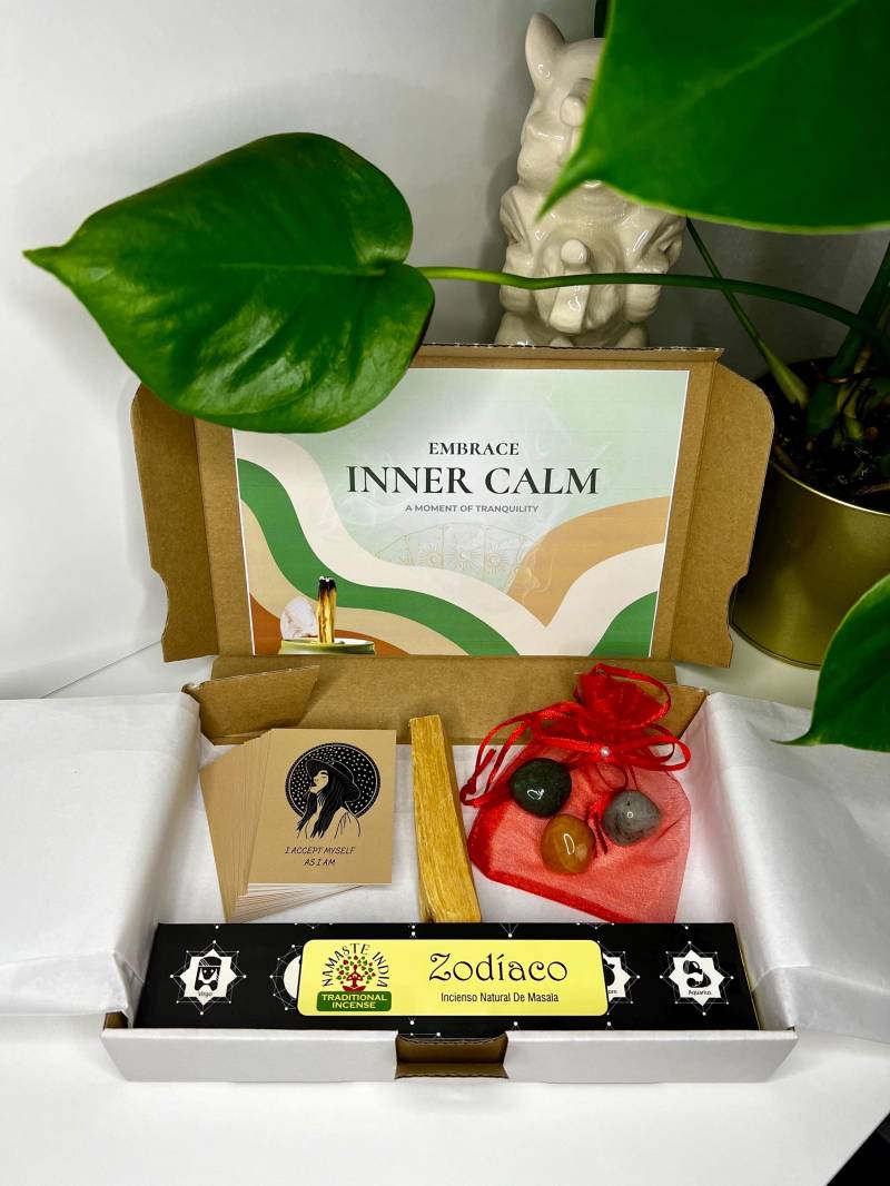 Innere Ruhe & Balance Mini Set - Geschenkbox Mit Achatsteinen, Palo Santo Stick, Affirmationskarten Und Räucherstäbchen Für Entspannung Achtsamkeit von Etsy - balticspells