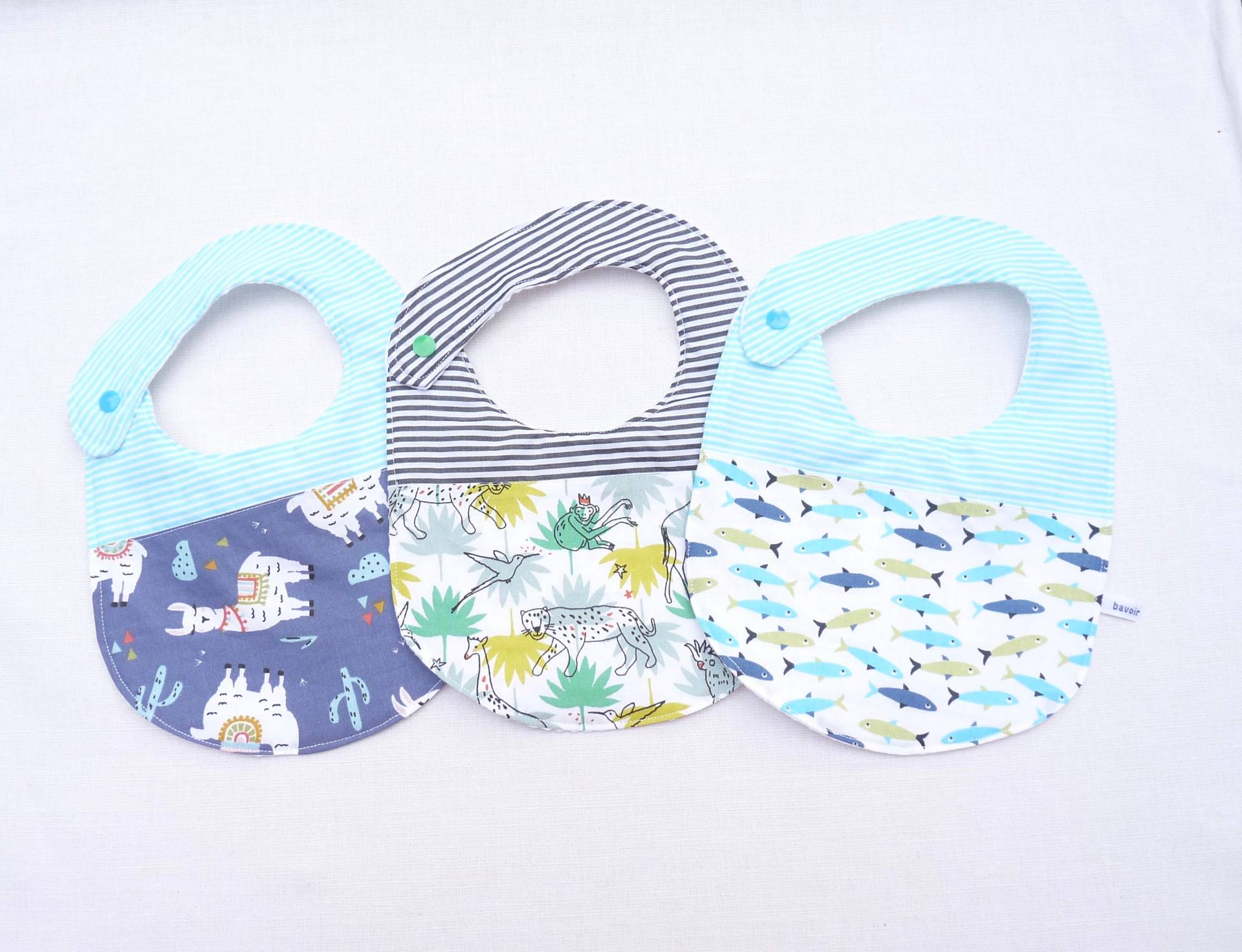 Ensemble Trois Bavoirs Bébé Garçon Naissance Lange Double Gaze Liste De von Etsy - bavoirsetcie