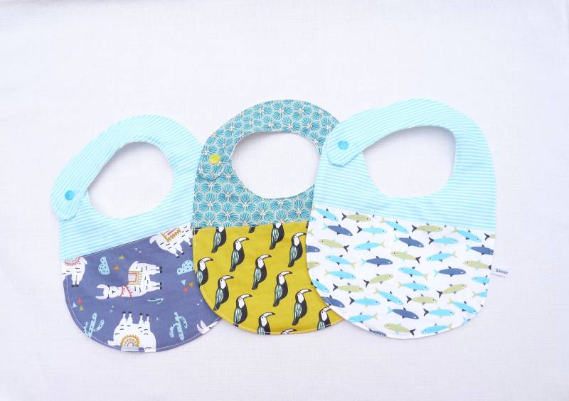 Ensemble Trois Bavoirs Bébé Garçon Naissance Lange Double Gaze Liste De von Etsy - bavoirsetcie