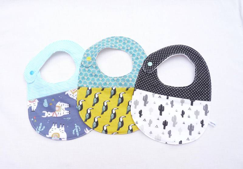 Ensemble Trois Bavoirs Bébé Garçon Naissance Lange Double Gaze Liste De von Etsy - bavoirsetcie