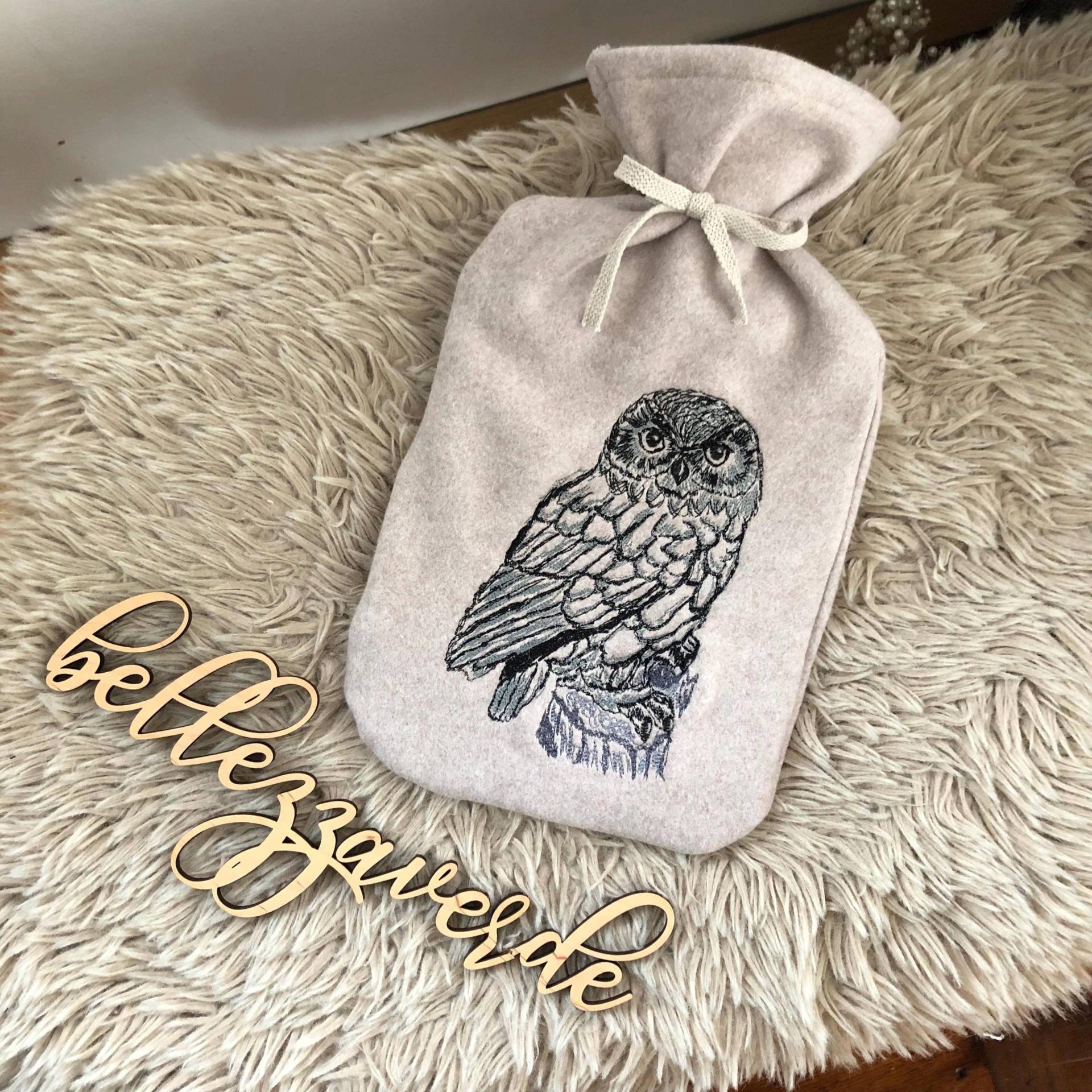 Wunderschöner Wärmflaschenbezug Aus Bestickten Baumwollvlies, Personalisierbar von Etsy - bellezzaverde