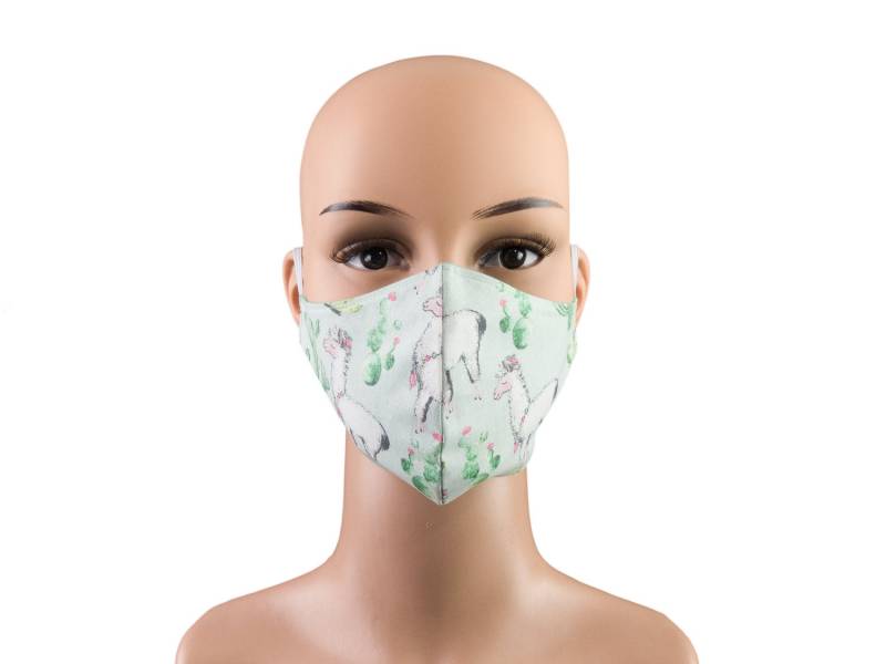 Damen-Maske - Lama Mint Grün Wendemodell 2 in 1 Behelfsmaske Mund-Nase-Bedeckung Alltagsmaske Gesichtsmaske Baumwolle Waschbar von Etsy - bettinabruder