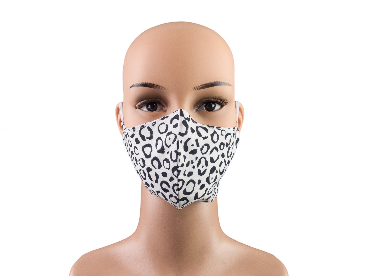 Damen-Maske -Leo Punkte Schwarz Weiß- Wendemodell 2 in 1 - Behelfsmaske Mund-Nase-Bedeckung Alltagsmaske Gesichtsmaske Baumwolle Waschbar von Etsy - bettinabruder