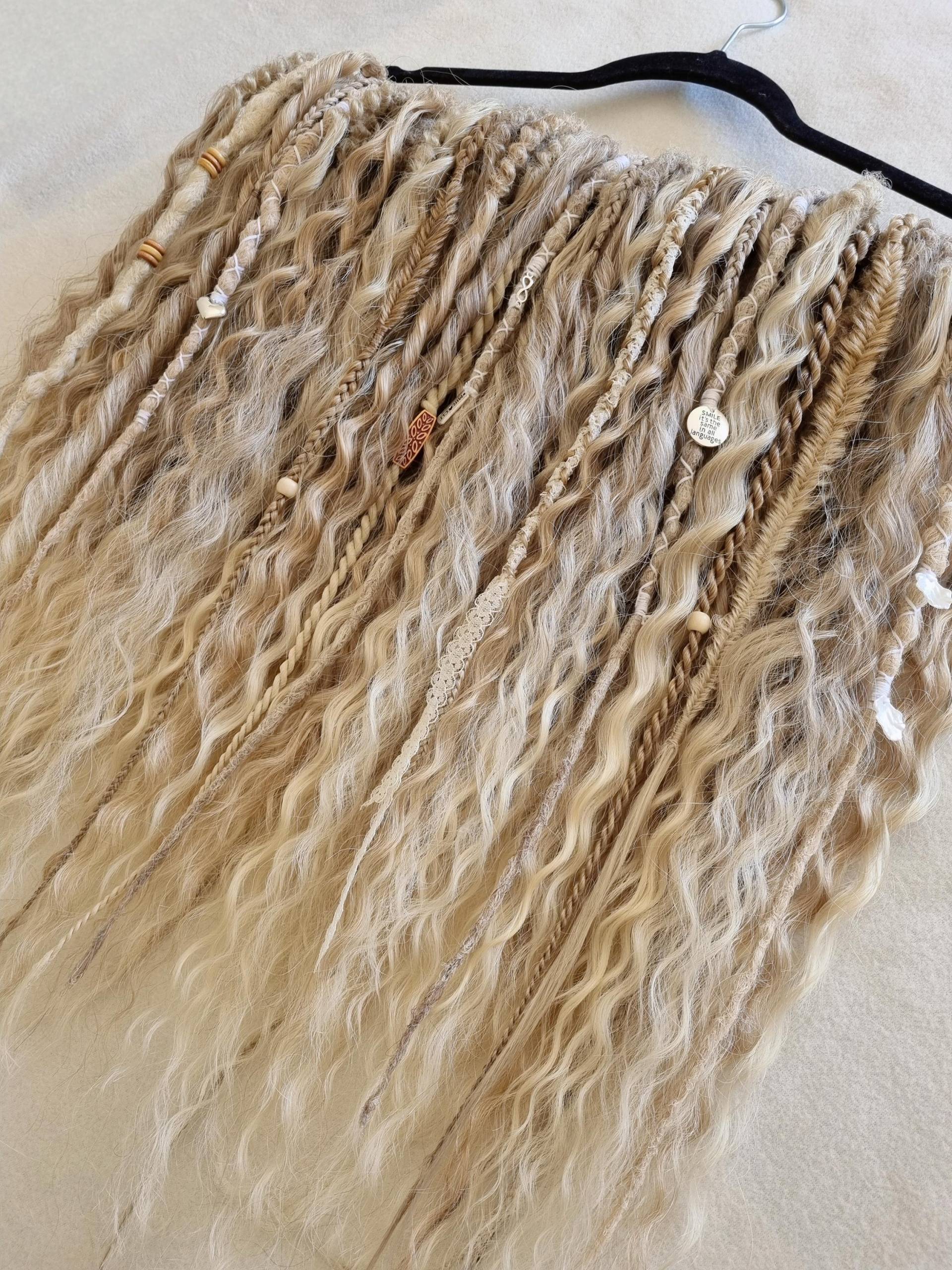 Blonde Gewellte Doppelende Dreadlocks Boho Voluminöse Locken Blonde Gewellte Doppelende Dreadlocks Boho Voluminöse Locken von Etsy - byBraid