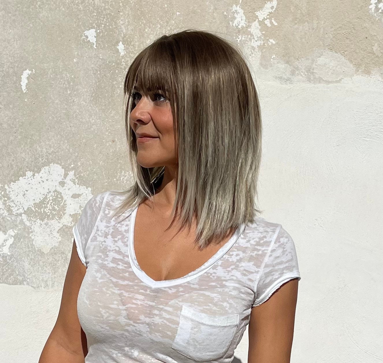 Perücken Kurze Ombre Blonde Gerade Perücke Mit Dunklen Wurzeln Hitzebeständig, Spitze Natürliche Haar Onkologie Perücken, Promi Erschwinglich von Etsy - diamondmansionwigs