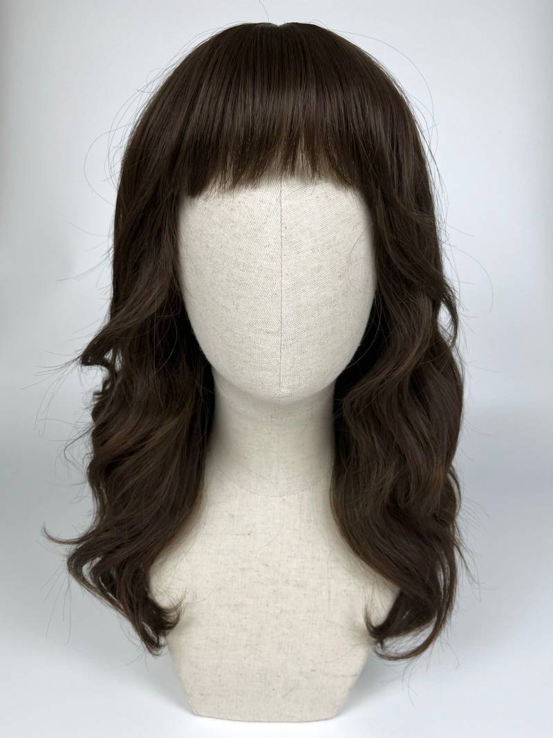 Easy Wear Wig/ Glueless/Natürliche Perücke The Cedar Maid Pony - Fringe Styling Dark Brown #beachwaves #bob #pony #fringe #glueless von Etsy - dragmaiditup