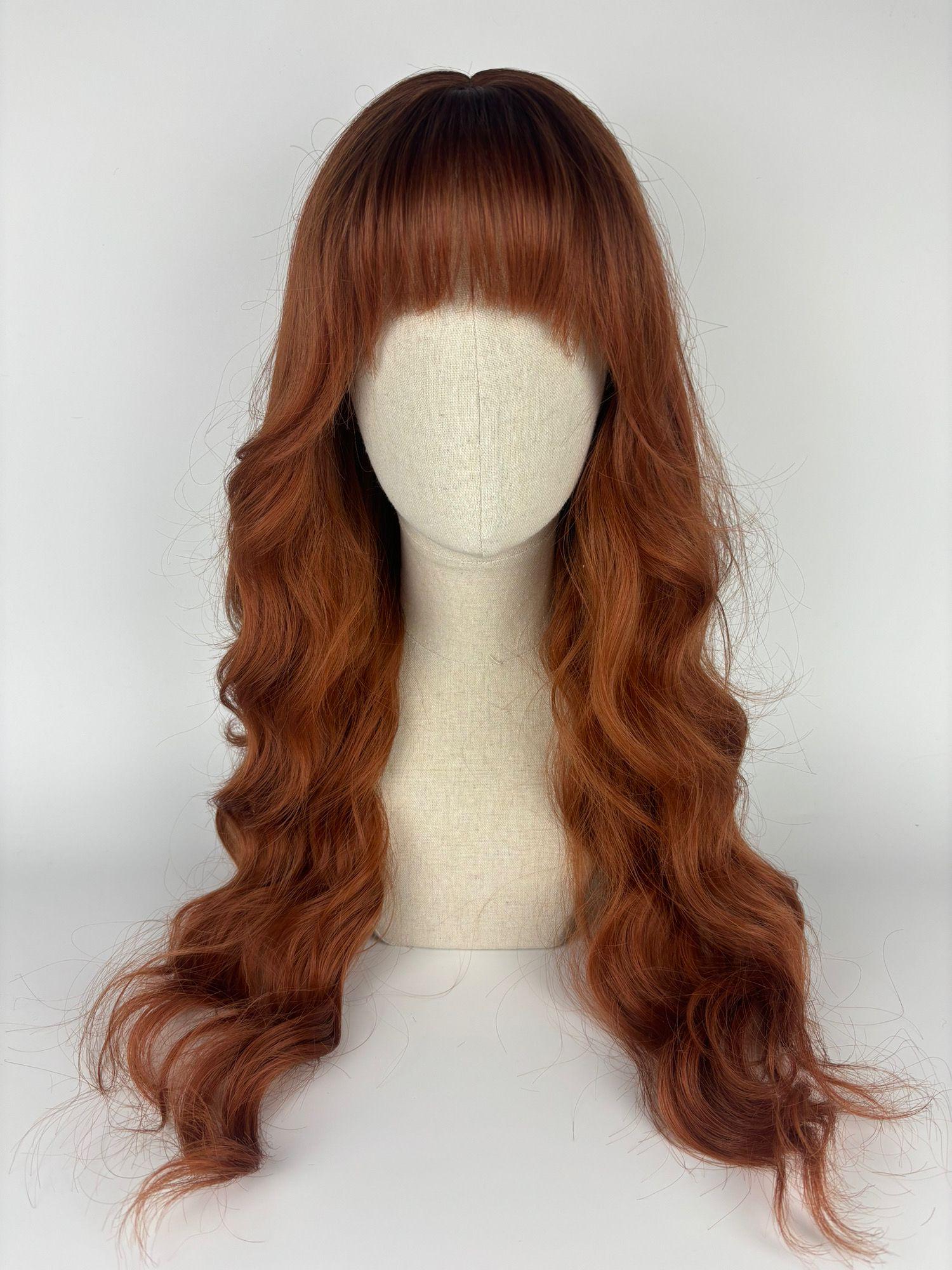 Easy Wear Wig/ Velvet Front/ Glueless/Natürliche Perücke The Apricot Maid 2024 Pony-styling Dark Ginger & Roots #naturalcurls von Etsy - dragmaiditup