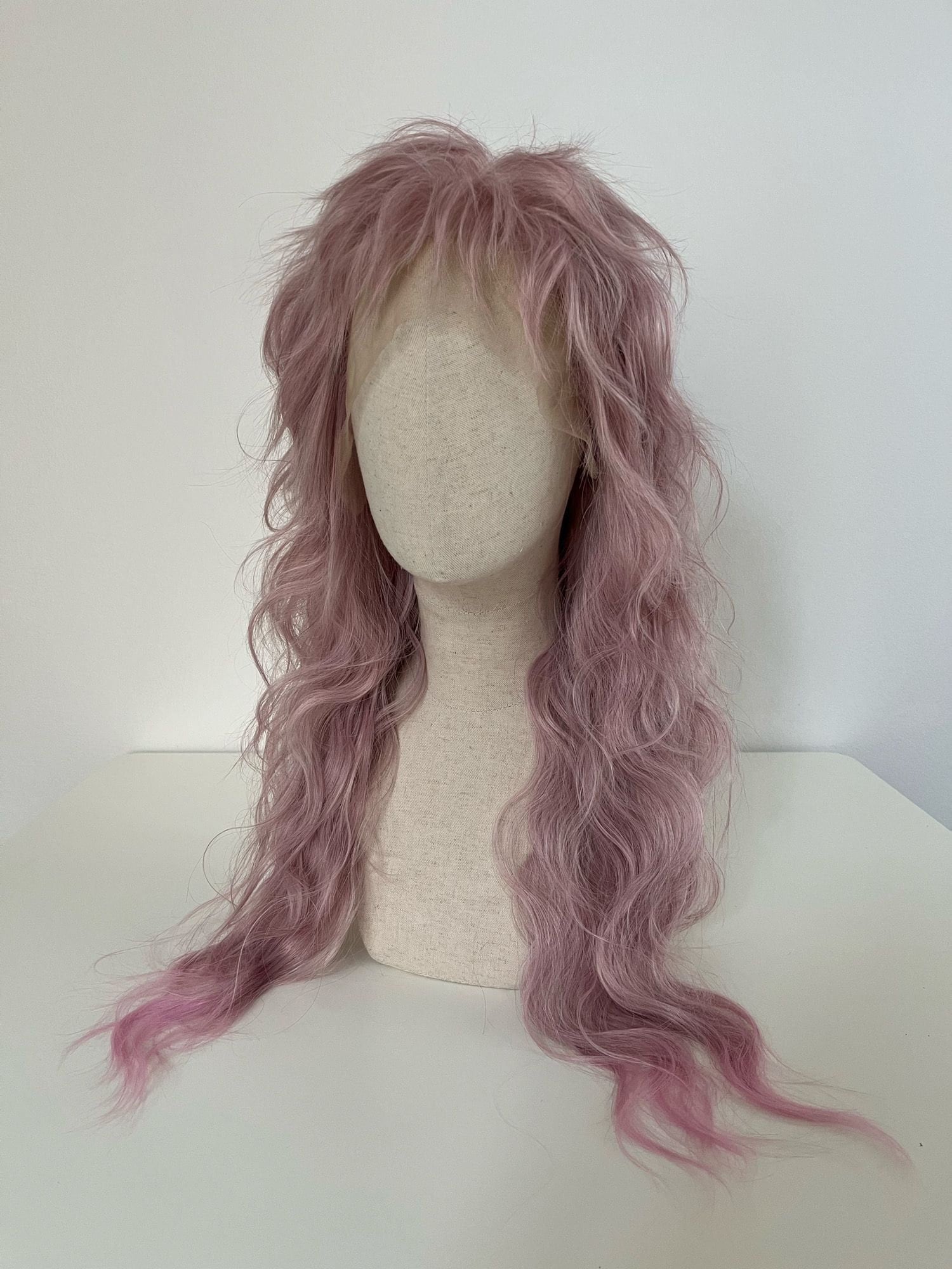 Lace Front Wig/ Perücke/The Lilac Maid #mullet Retro-styling 80's Ombré Lila - Purple, Lilac Tones Customized Mullet Maid #beachwaves von Etsy - dragmaiditup