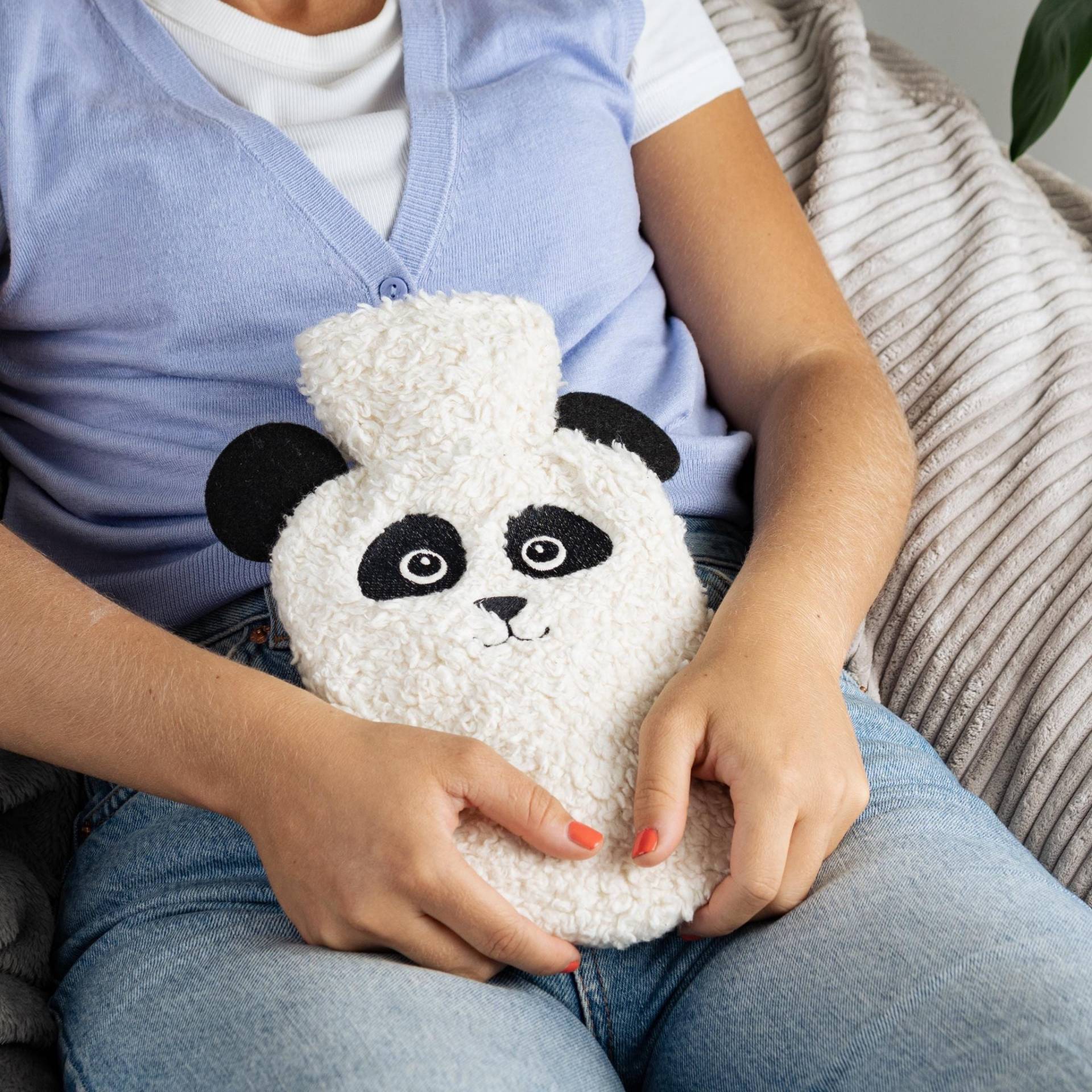 Putziger Panda Wärmflasche Tier Aus Extra Weicher Bio-Baumwolle Mit Motiv Handgestickt - Lustige Für Frauen & Kinder von Etsy - easyandgreen